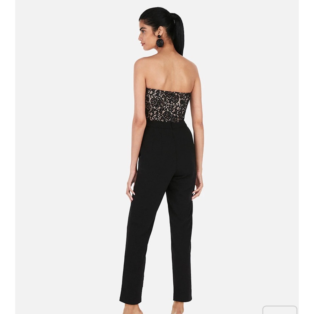 Express Lace Bodice Strapless Sweatheart Jumpsuit